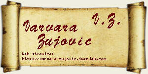 Varvara Žujović vizit kartica